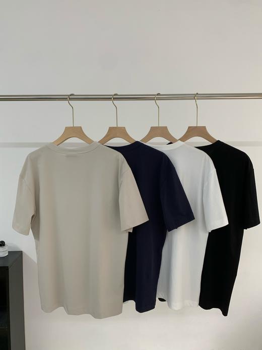 大鹅 2024夏新款 经典袖口刺绣标 男士宽松版休闲 圆领短袖T恤 一盒两件 特惠 Z-11620 商品图14