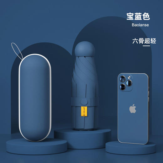 【升级伞面加大，晴雨两用】雨伞折叠伞高级感太阳伞防晒防紫外线，晴雨两用伞五折遮阳伞胶囊伞，坚固8K伞架，牢固升级，伞面更大-lm！-ry 商品图6