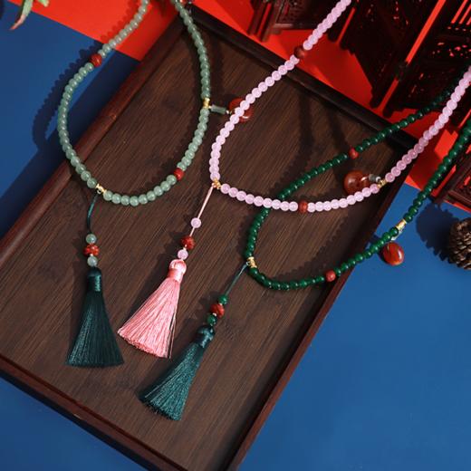 💐【新中式斜跨链💥❗ 】✅温润秀气显贵耐看！💞东方美学 ✅优选珠子和流苏🌸，精工制作 ✅多种款式可选，样样百搭，挑花眼👀 商品图2