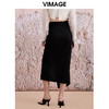 VIMAGE纬漫纪夏季新款不对称剪裁开叉包臀高腰气质半身裙V2106724 商品缩略图5