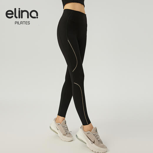 【女神节秒】elina一恋新款侧边条纹动感瑜伽普拉提九分裤QC2933（特价产品，收货7天内支持调换、不退款） 商品图5