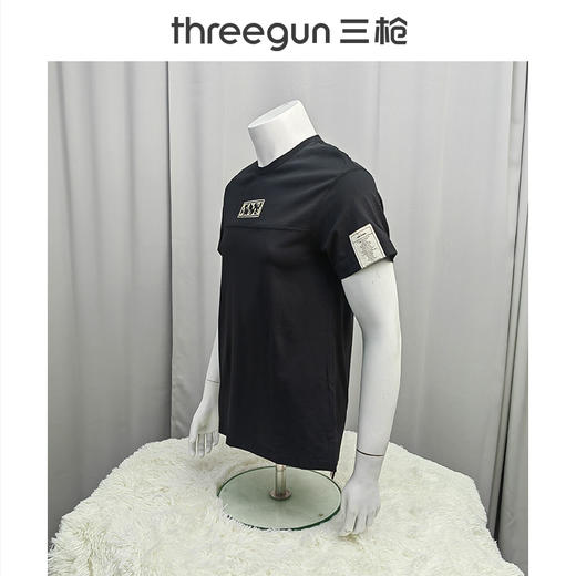 Threegun三枪 【潮款印花】圆领男士短袖T恤打底衫-24127A011 商品图7