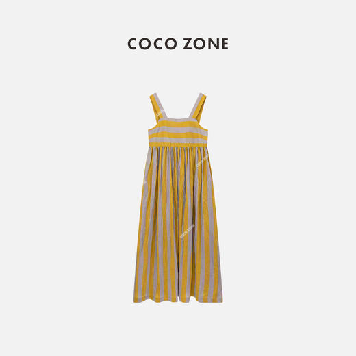 COCO ZONE"丽萨连衣裙“夏季撞色条纹背心连衣裙百搭通勤A字无袖长裙CC1B1004 商品图0