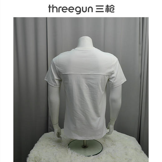 Threegun三枪 【潮款印花】圆领男士短袖T恤打底衫-24127A011 商品图2