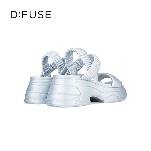 D:FUSE迪芙斯2024夏季新款吐司面包凉鞋松糕厚底增高一字带罗马凉鞋DF42115217 商品图6