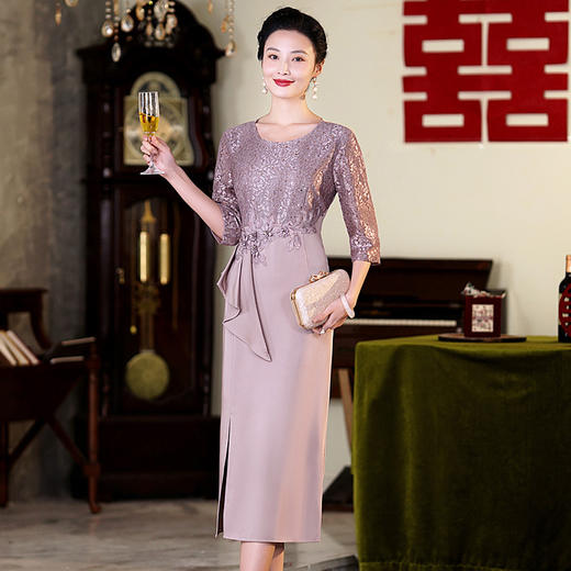 上海旗袍厂晚礼服2024年春夏新款旗袍亮片连衣裙优雅气质 商品图3