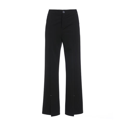 乔万尼裤子女新款爆款黑色显瘦开叉微喇裤EM2F740 商品图4