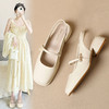 ZHR则则气质百搭包头凉鞋2024新款时尚玛丽珍单鞋ins法式珍珠女鞋 商品缩略图0