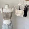 老米优品🎈2件包邮！夏日内搭宝藏单品！《复古菱格纹自带胸垫蕾丝吊带》抹胸式设计，软糯高弹力，内搭太赞了~~NY240423A 商品缩略图0