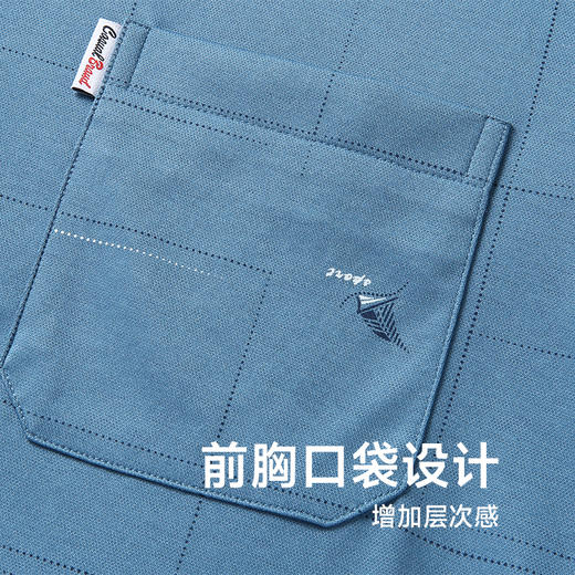 【新款DLS】大依优型大码短袖Polo衫翻领口袋加肥加大男士大号弹力透气舒适夏季半袖 商品图2