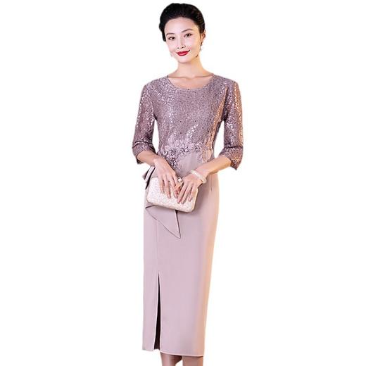 上海旗袍厂晚礼服2024年春夏新款旗袍亮片连衣裙优雅气质 商品图4