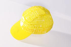 严素全顶帽 黄色大笑帽打气鼓劲加油软帽檐可调头围运动全顶帽健身跑步徒步