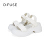 D:FUSE迪芙斯2024夏季新款吐司面包凉鞋松糕厚底增高一字带罗马凉鞋DF42115217 商品缩略图2