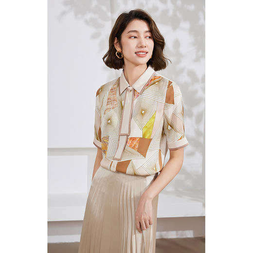 乔万尼新款短袖衬衫19mm真丝EM2C732 商品图2