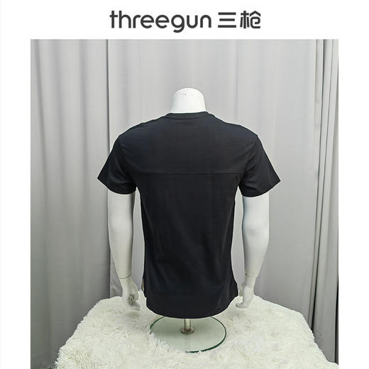 Threegun三枪 【潮款印花】圆领男士短袖T恤打底衫-24127A011 商品图8