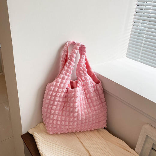 【大容量ins少女风❗️云朵泡芙花朵单肩包】韩国ins少女洋气，新款夏帆布，学生简约手提包，出街休闲通勤单肩包L 商品图8