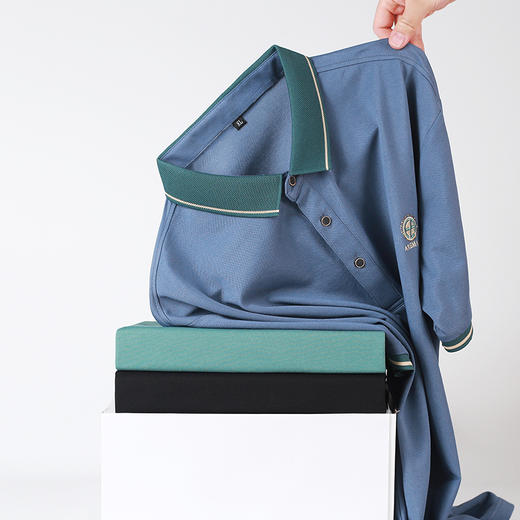 【桑蚕丝】【新款DLS】大依优型大码短袖Polo衫翻领加肥加大男士大号弹力透气舒适夏季半袖 商品图1