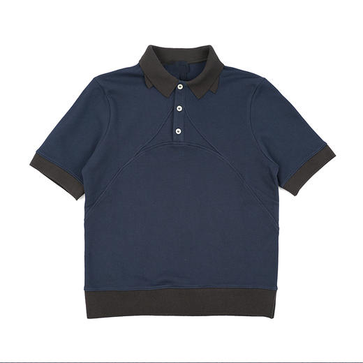 JLAL DOUBLE COLLAR POLO 意大利制双领短袖拼接POLO衫 商品图0