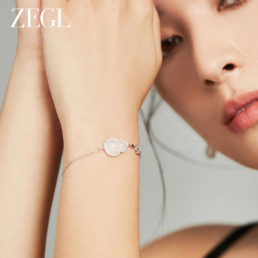 ZEGL设计师925银母亲节礼物白玉髓手链女2024年新款小葫芦手饰品 商品图3