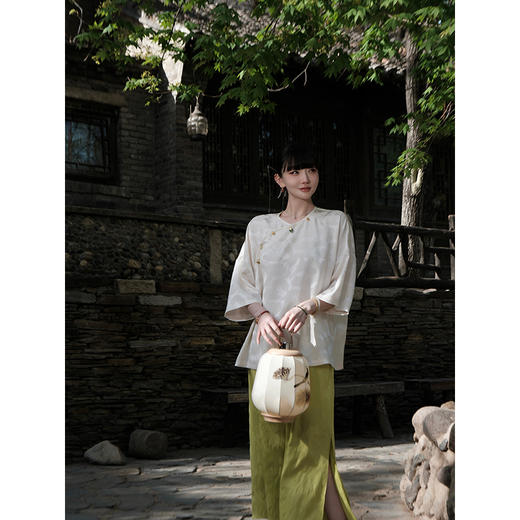 UMILAB【凤尾】美在风骨 缎面立体提花面料婉约高级半身裙D691H 商品图1