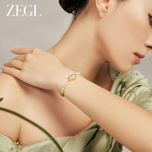 ZEGL设计师925银母亲节礼物和田玉手串女款2024新款如意手链手饰 商品图2