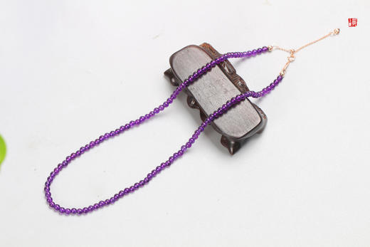 紫水晶项链【醉月】，珠径4mm 商品图0