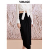 VIMAGE纬漫纪夏季新款不对称剪裁开叉包臀高腰气质半身裙V2106724 商品缩略图3