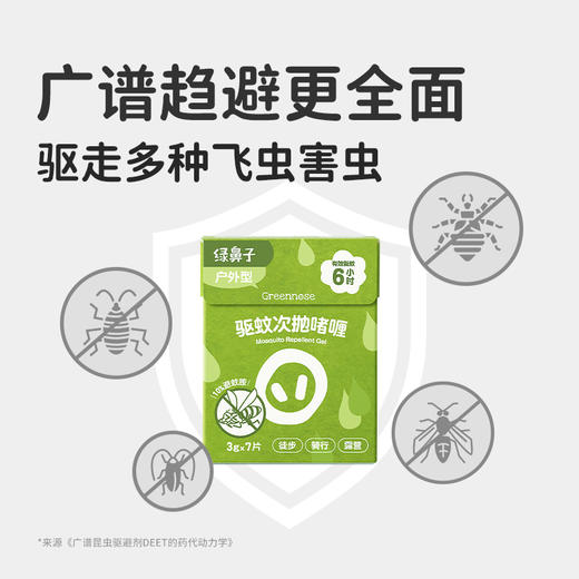 *【绿鼻子】次抛啫喱户外便携全家可用驱蚊水蚊怕水防虫防蚊喷雾驱蚊液 商品图1