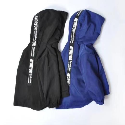 特价促！！Ayoryor(品牌清仓)  W042 连帽后竖条字母男童女童休闲外套-喜出 商品图1