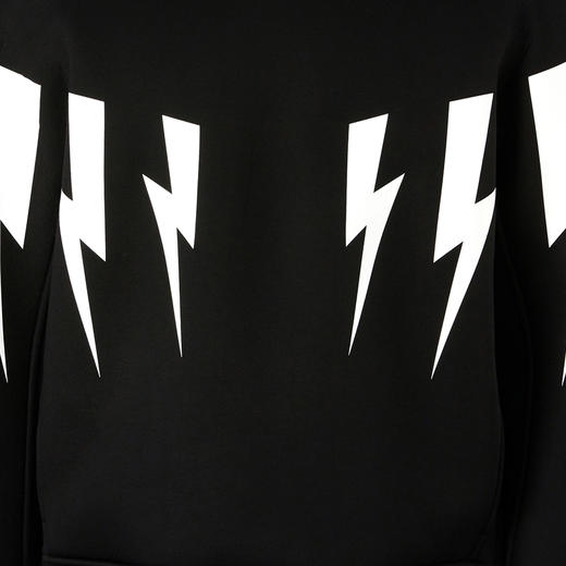 NEIL BARRETT 尼奥.贝奈特 男士闪电徽标印花卫衣 黑色 BJS450A L508S 524 商品图2