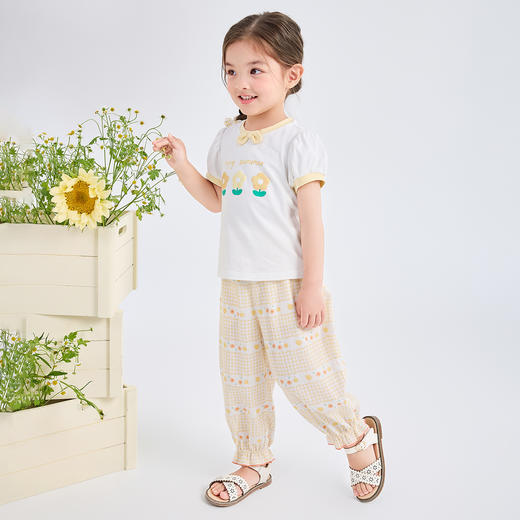笛莎Deesha 女童裤子2024新款防蚊裤 商品图2
