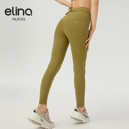 【双旦秒】elina一恋2024新款莱卡提臀系绳口袋蜜桃九分裤MT0221（特价产品，收货7天内支持调换、不退款） 商品图1