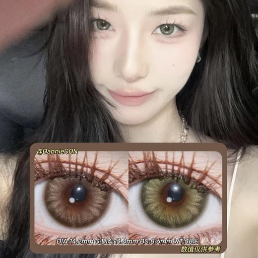 Mix&Look年抛·复古棕&复古橄榄绿·14.2mm(着色参考13.4mm) 0-1000度(无525/575) 韩产进口·(建议佩戴6-8个月左右更换) 商品图0