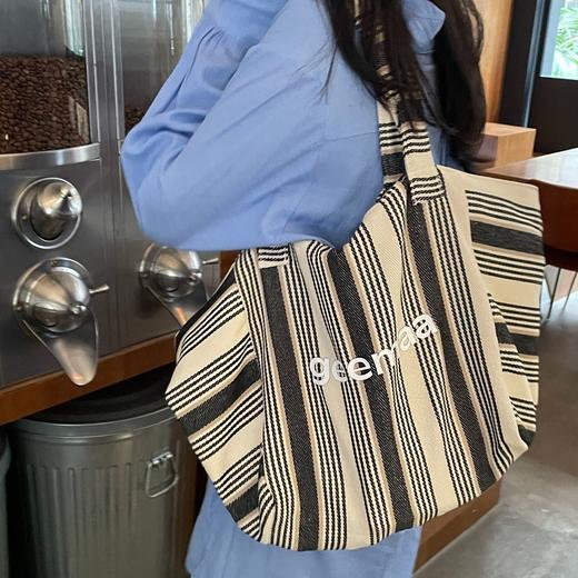 geemaa  “条纹假日”大容量托特包 商品图3