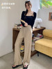 【夏日凉风裤】显瘦轻薄休闲裤 韩版透气长裤 高腰垂感微皱阔腿裤 商品缩略图1