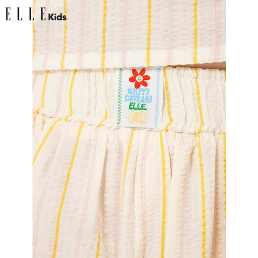 ELLEKIDS 法式泡泡条纹收脚裤 商品图3