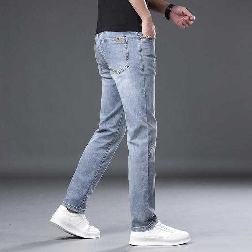【含莱赛尔】罗蒙春夏弹力舒适男士牛仔裤休闲裤子男轻奢商务牛仔裤男 商品图6