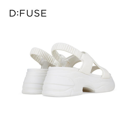 D:FUSE迪芙斯2024夏季新款松糕厚底不对称膨胀感罗马凉鞋DF42115218 商品图3