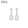 ZEGL设计师母亲节礼物绿玛瑙耳环女2024新款小葫芦耳钉银针耳饰品 商品缩略图2