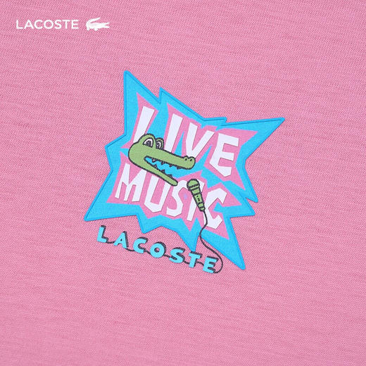 Lacoste法国鳄鱼夏日系列女装新款卡通字母T恤TF8173-98 商品图9