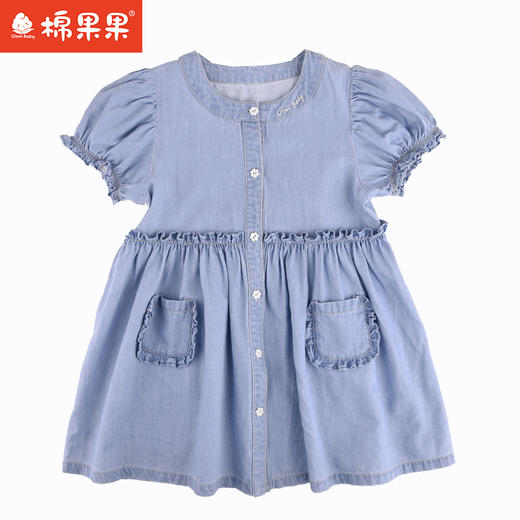 棉果果夏季新品女童牛仔连衣裙M222701224224 商品图7