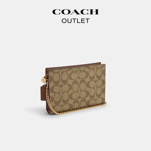 【自营】coach/蔻驰  女士经典标志老花纤巧型斜挎包手拿包手袋复古迷你 CR239 IME74 商品图1