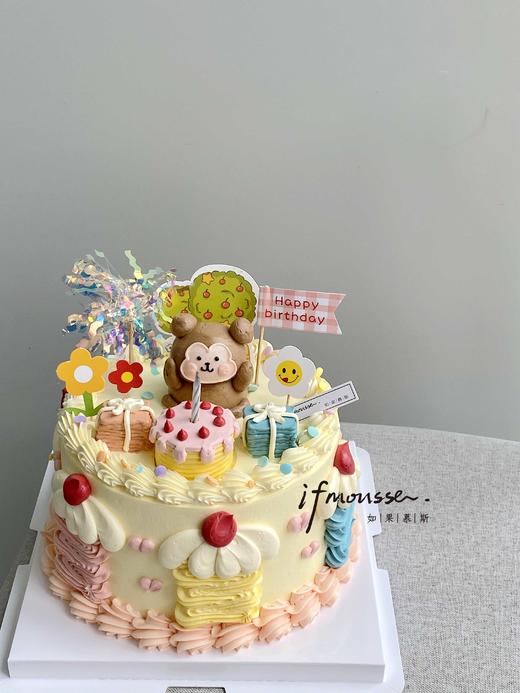 「女孩」一只小猴紫~ 奶油霜制作 商品图0