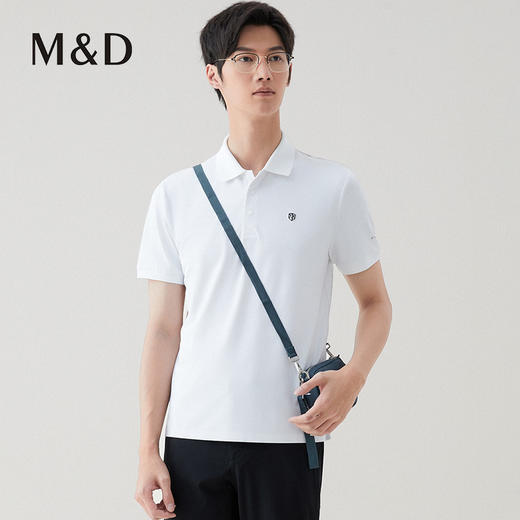 【名盾】翻领短袖T恤 轻量速干面料 干爽轻盈，科技防晒M0BL22653B 商品图2