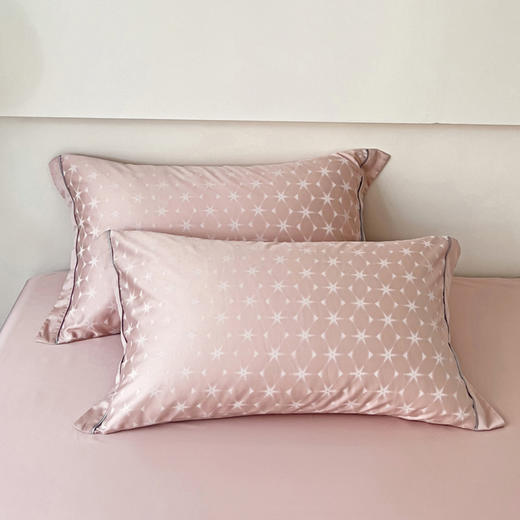 丝享缎纹提花轻奢天丝新疆长绒棉星光点点四件套床上用品 商品图5