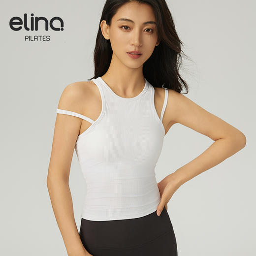 【双旦秒】elina一恋2024新款裸感假两件挂脖瑜伽普拉提背心AD41001（特价产品，收货7天内支持调换、不退款） 商品图8