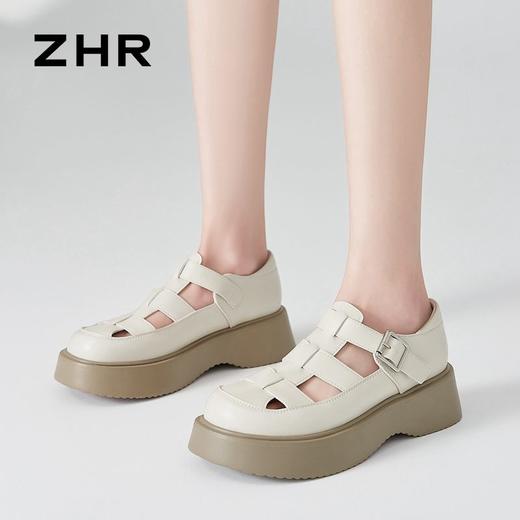 ZHR则则厚底罗马凉鞋女2024新款时尚百搭猪笼鞋沙滩时装凉鞋韩版 商品图6