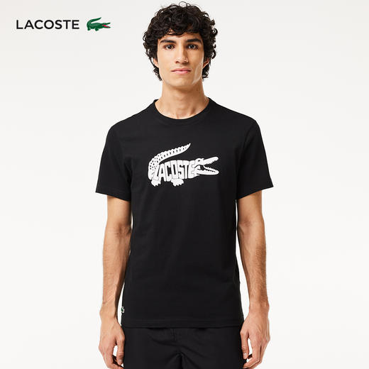 【海南专供价】Lacoste法国鳄鱼男装新款休闲百搭短袖T恤TH8937-98 商品图0