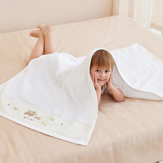 英氏婴儿浴巾洗浴包裹儿童新生洗澡宝宝抗菌浴巾毛巾YMJYJ0P040A 商品图1
