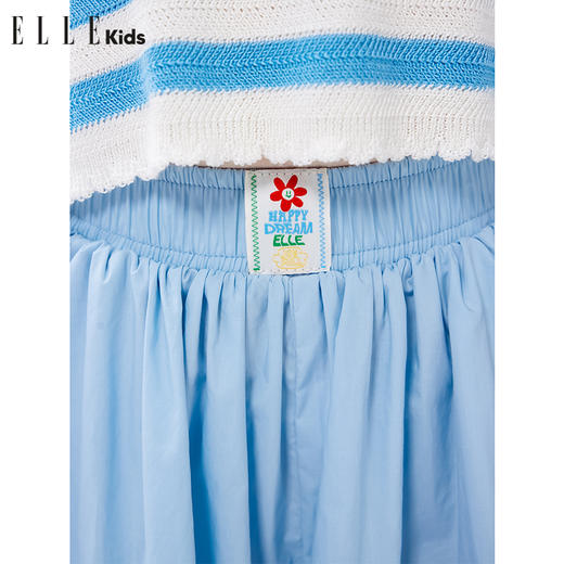 ELLEKIDS 童装 夏季马卡龙色系优雅宽松阔腿裙裤 商品图4